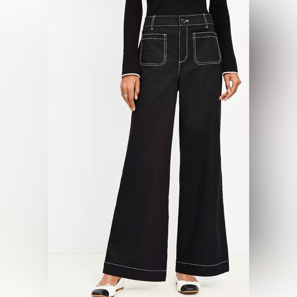 Women's Black Wide-Leg Pants